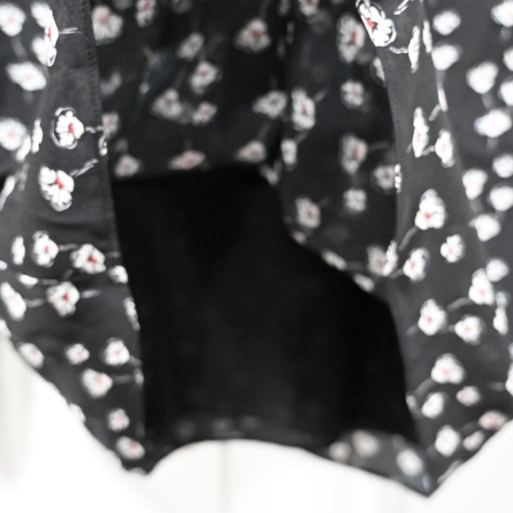 Tanya Taylor Gillian Poppy Print Shirt 100% Silk | Size 6 - Picture 8 of 10